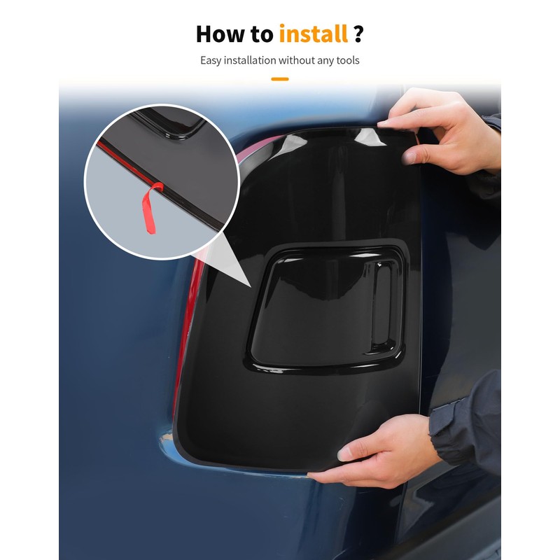 Hoolcar Tail Light Lamp Cover Guard Trim Bezel Frame Decor