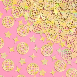 xo, Fetti Gold Disco Foil Confetti - 200 pc | Birthday Party Accessory, Bachelorette Favor, Boogie DIY Activity, Bday Decoration, Glitter Table Decor, Groovy Tablescape
