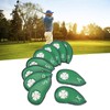 10 PCS Golf Club Head Covers Four Leaf Clover Pattern