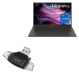 BoxWave Smart Gadget Compatible with LG Laptop 15Z90Q (15.6 in) - AllReader SD Card Reader, microSD Card Reader SD Compact USB - Jet Black