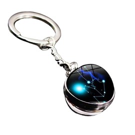 [ALOHAMONI] Planet Keychain, Earth, Moon, Sun, Planets, Universe, Galaxy, World Map, Globe, Vintage Luminous Luminous Ball, Keychain, Key Ring, Bag Charm, Accessory, Eurasia, America, Continent,