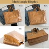 OWGSEE PVC Tote Bag for Women Solid Color Large Letter
