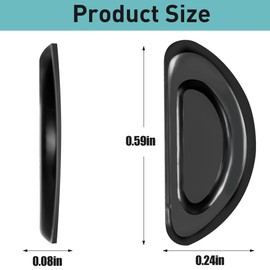 Eyeglass Nose Pads-Upgraded Soft Silicone Adhesive Glasses Nose Pad, Anti-Slip Nose Pads for Glasses Full Plastic Frames Sunglasses (10 Clear/Black Pairs)