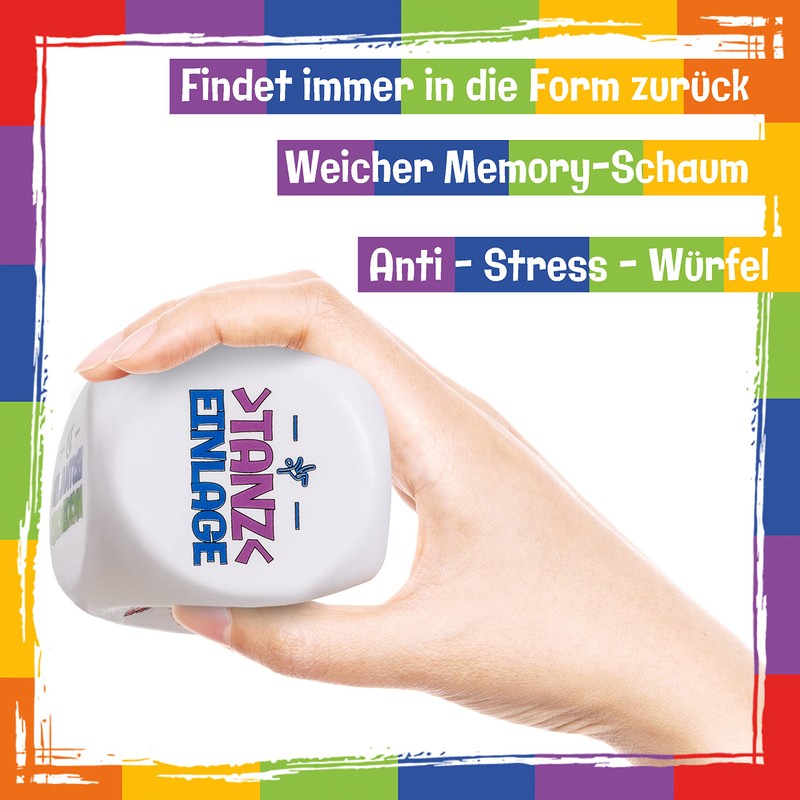 blaash Anti-stress cube with sayings for stress relief, funny office