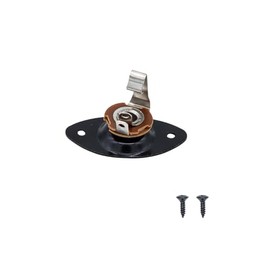 Tutuxio 1/4'' Oval Dented Output Jack Plate, Metal Input Jack Socket for Electric Guitar Bass Parts and Accessories Replacement