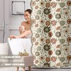 Lofaris Floral Pattern Shower Curtain 72x72 Inches, Elegant Botanical Bathroom