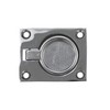 Seachoice 36681 Chrome-Plated Cast Brass Square Flush Hatch Ring Pull,
