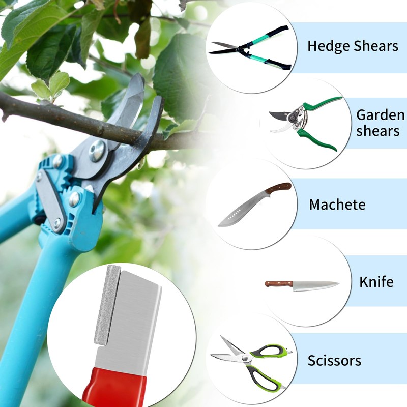 6 Pack Garden Tool Blade Sharpener Portable Blade Sharpener for