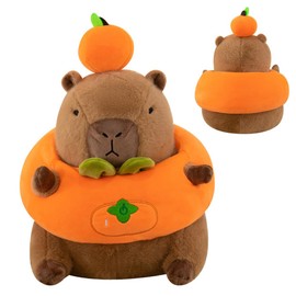 YGCHEN Capybara Plüschtier Capybara Persimmon Plüsch Niedliche Kuscheltier Kakibaum Capybara Plüschpuppe Abnehmbares Kuscheltiere Umarmungskissen Kindergeburtstag Spielzeug