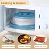 Microwave Splatter Cover, Microwave Cover for Food with Anti-scald Tray,