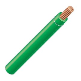1/0 THHN, 19-Stranded Green Copper Building Wire (10Ft Cut)