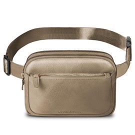 UrbanSatch Fanny Packs for Women, PU Leather Belt Bag, Crossbody Bags for Women, Fashion Waist Packs with Adjustable Strap, Grey