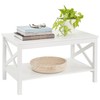 ClosetMaid 3930 X-Frame Design Coffee Table with Shelf, White Wood
