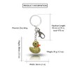 Yellow Rubber Ducky Keychain Bling Bag Charm Happy Rubber Duck