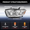 Aosky Halogen Type Headlight Assembly Set Replacement for 2008-2010 Toyota