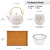 Dujust Japanese Tea Set, White Porcelain Tea Set with 1