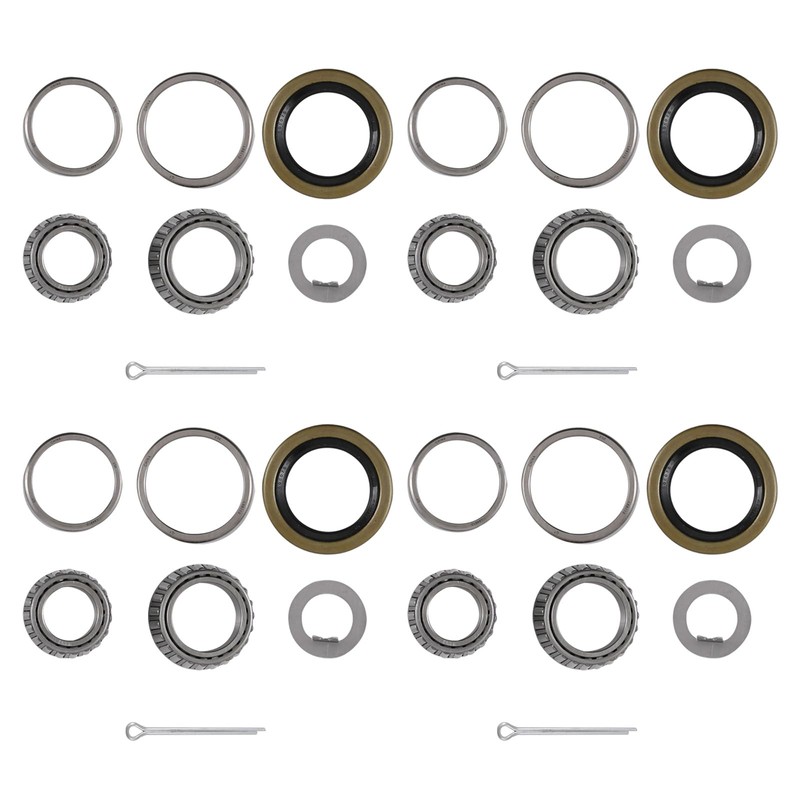 4 Sets 3500 LB Trailer Axle Bearing Kits L68149 L44649