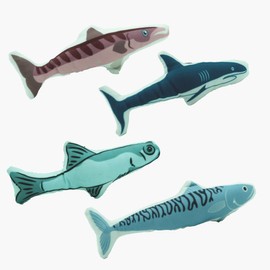 OPUIMCD Cat Toys for Kittens, 4 Pack, Soft Interactive Natural Catnip Fish for Indoor, Cute for Play Training, 6 Inches for All Breeds Kitty