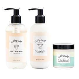 tubby todd BATH CO Rutina De Baño Y Cuidado De La Piel Para Bebés De 3 Pasos De Tubby Todd - Paquete Regular - Champú Y Gel De Baño Para Bebés De 245 