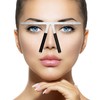 2 Pieces Tattoo Eyebrow Ruler 3-Point Positioning Ruler Eyebrow Golden