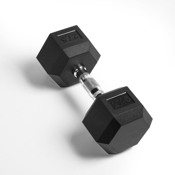 LIONSCOOL Rubber Encased Hex Dumbbells in Pairs or Single, Hand