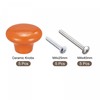 sourcing map 38x28mm Ceramic Drawer Knobs, 5pcs Mushroom Shape Door