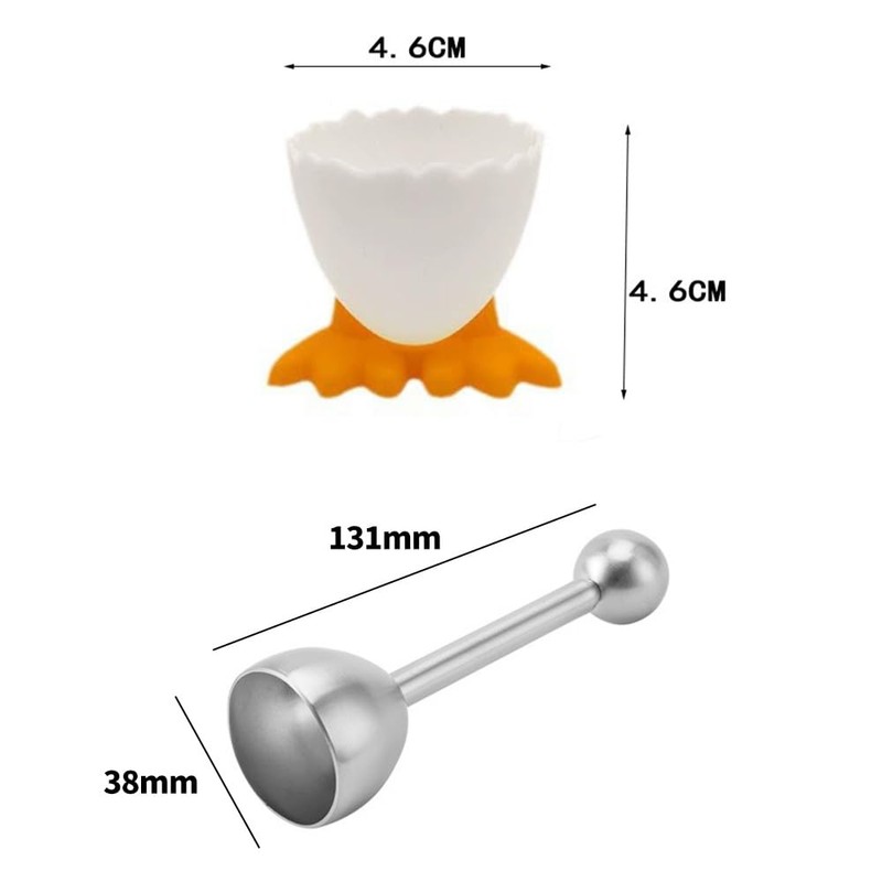 7 pcs Egg Cups Set,Egg Cups and Stainless Steel Egg