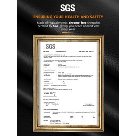 GSG SINCE 1998 24005 Women's Chrome-Free Leather Gloves with Lined Wool/Renewable Fleece Touchscreen Sheepskin Warm Winter Gloves for Driving, Black (renewable fleece lined)