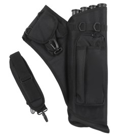 Arrows Holder Storage Bag Portable 4 Tube Arrows Bag with Shoulder Strap for Outdoor Archery Sport Black