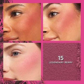 LOreal Paris Infalible hasta 24H Fresh Wear Rubor mate suave, mezclable, maquillaje de mejillas duradero e impermeable, Legendary Berry 15, 0.31 Oz   