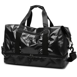 LEcylankEr Women's Large Sports Bag with Shoe Compartment Waterproof Gym Bag with Wet Compartment Sports Bags Large for Training Business Travel Shopping Fitness, black, Fashions