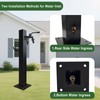 Outdoor Vertical Garden Water Column, Square Freestanding Hose Stand with