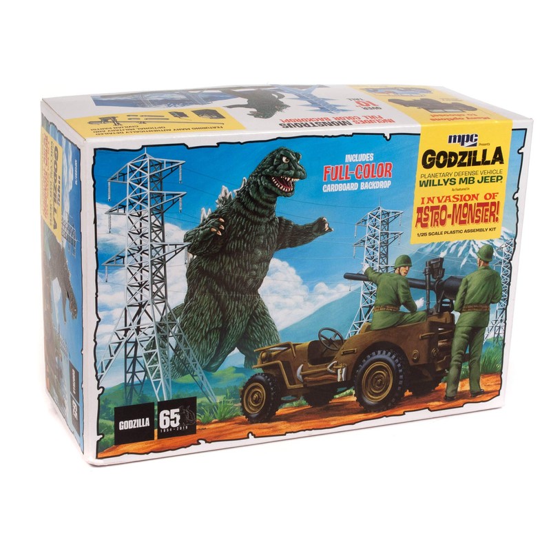 MPC Godzilla Army Jeep 1:25 Scale Model Kit (MPC882)