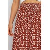 MEROKEETY Women's Boho Leopard Print Skirt Pleated A-Line Swing Midi