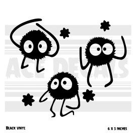 Spirited Away -  Soot balls- Ghibli - Anime - vinyl decal sticker