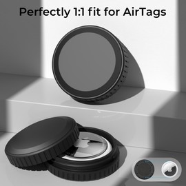 Airtag houder,IPX8 waterdichte AirTag case met zelfklevende stickerbevestiging,Verborgen schokbestendige