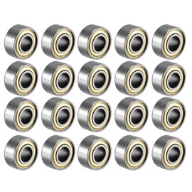sourcing map Deep Groove Ball Bearings 684ZZ Double Shielded 4 x 9 x 4 mm Carbon Steel Pack of 20