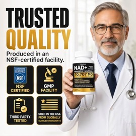 Suplemento NAD liposomal 10,707 mg alternativa extra fuerte NMN + té verde para mujeres y hombres con urolitina A, resveratrol, CoQ10, ácido alfa lipo