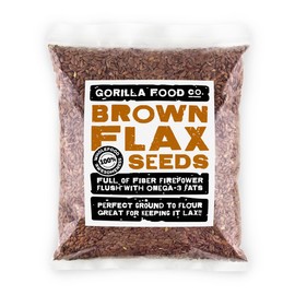 Gorilla Food Co. Brown Flax Seeds (Linseeds) - 200g - Whole | Raw | High Fibre | Non-GMO