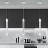 dolria 1-Light Modern Crystal Pendant Lighting LED Dimmable Pendant Light