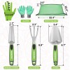 WORKPRO 5PCS Garden Tool Set Powder Coating Aluminum Garden Tool