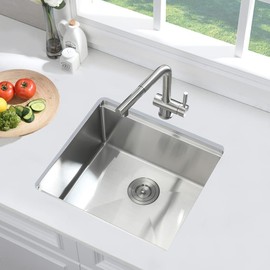 20 Inch Undermount Bar Sink Stainless Steel-SOMRXO 20×18 Undermount Workstation Bar Sink 16 Gauge Stainless Steel Kitchen Sink 10" Deep Small Kitchen Sink Singel Bowl Bar&Perp Sink With Accessories