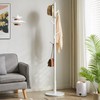 Aibiju Standing Coat Rack White Coat Stand with 8 Hooks