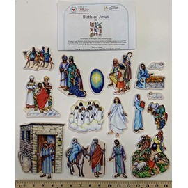Birth of Jesus Felt Figures for Flannel Board Stories Christmas Nativity Story (Toggle Precut (Adult 2-3" Tall))