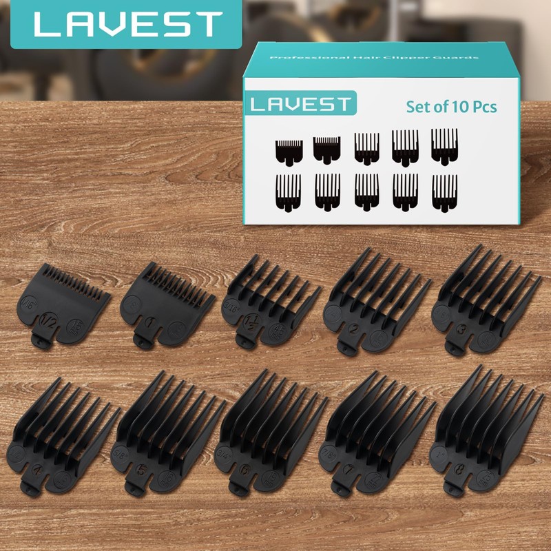 Clipper Guards Set Compatible with Most Wahl Clippers, Clipper Guides