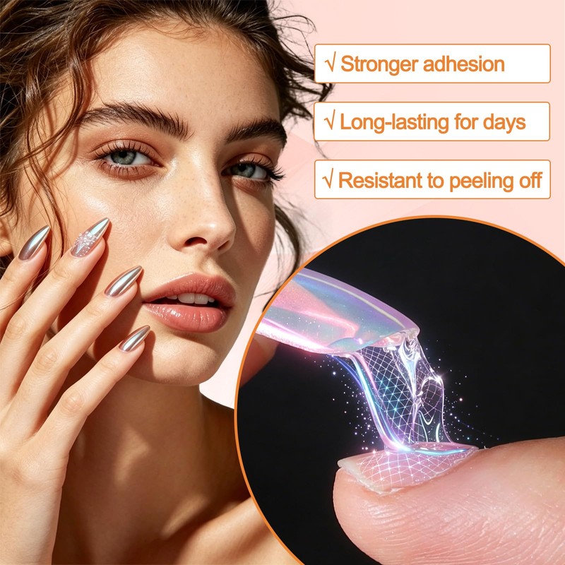FNNZ 15 Sizes Nail Adhesive Tabs, 300Pcs 0.3MM Pro Max