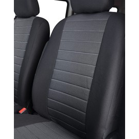 TOYOUN Cloth Van Seat Covers Universal Fit Most Vans Trucks Lorry Front Seat Covers Single & Double Car Seat Covers for Single Driver and Double Passenger Seat 2+1 seat Covers, Gray