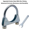 Ganluuree 8-Pack 2.5" Exhaust Clamp U-Bolt Kit Heavy Duty Mild