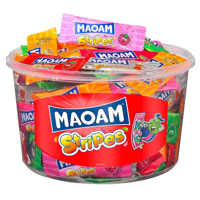 Haribo Maoam Stripes I Pack of 100 Fruit and Cola