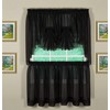 Today's Curtain Emelia Original Voile Fan Insert, Black, 30" W